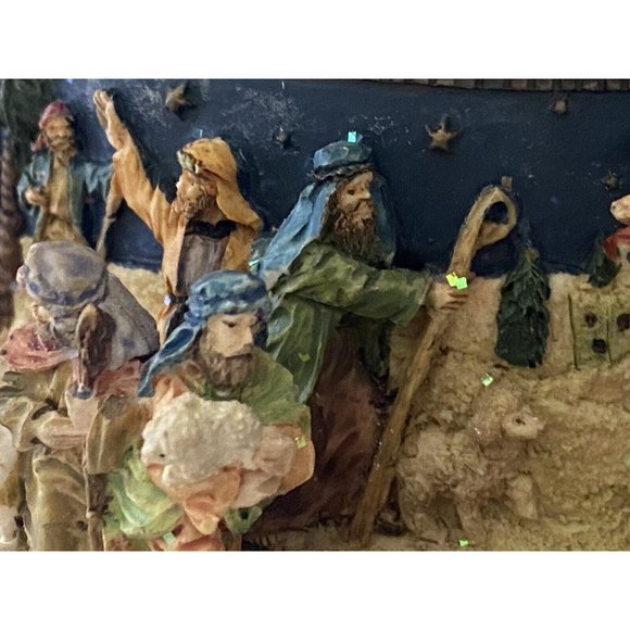 Vintage Story of Jesus Birth Nativity Scene Wind up Musical Plays O‎ Holy Night - Picture 5 of 16